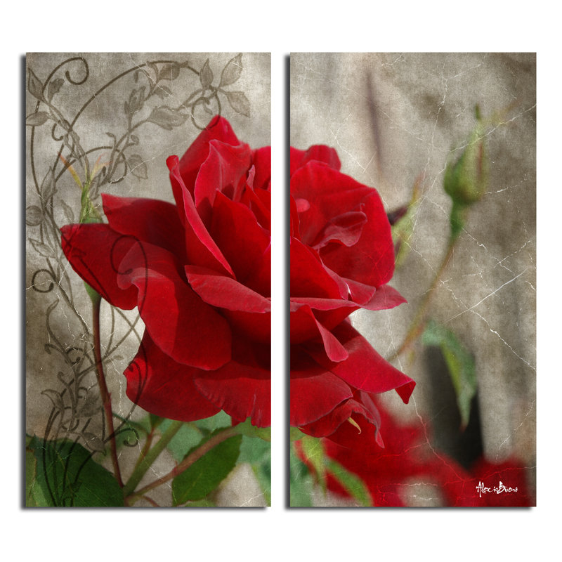 " Roses Are Red II " 2 - Pieces