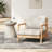Patio Acacia Wood Club Chair With Water-Resistant Cushion, Teak + Beige (1 PC )