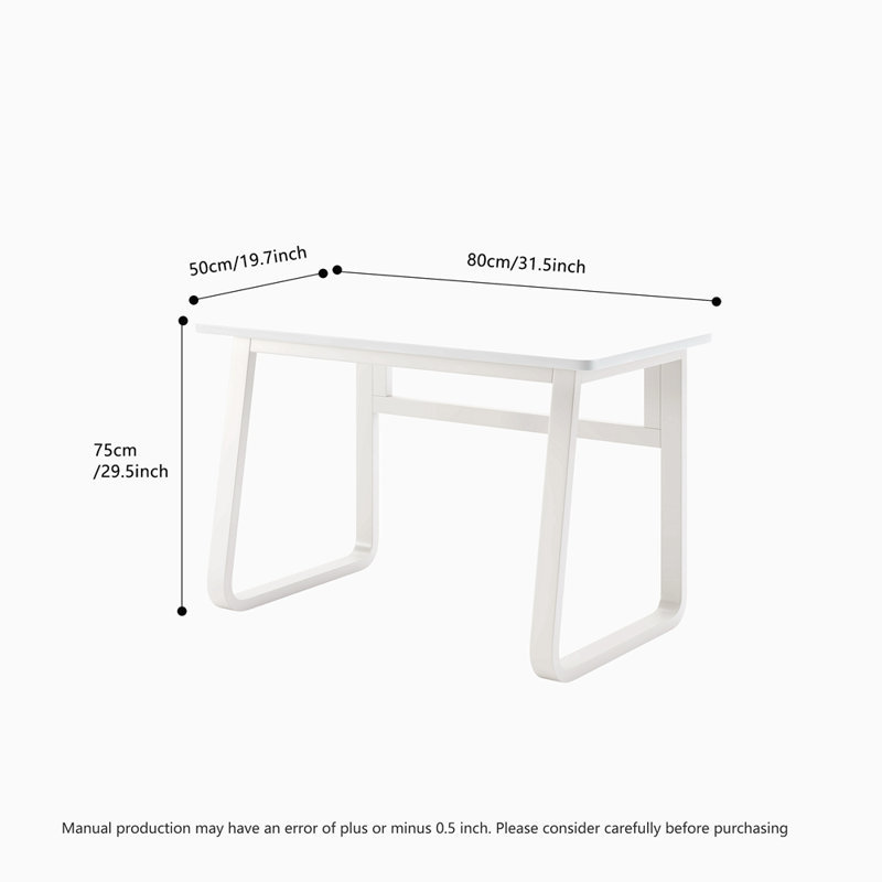 Bureau d'ordinateur Table de jeu simple Bureau à domicile Bureau d'écriture d'étudiant, H 29,62 po x l 31,62 po x P 19,82 po