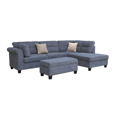 Canapé modulaire en tissu gris de Diego avec l