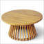 Table basse d'extérieur en bois d'acacia