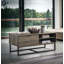 Table basse Homare en chêne rustique et finition noire