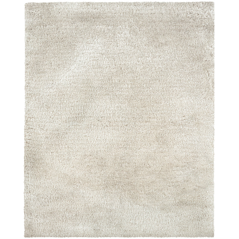 Tapis ivoire touffeté à la main Albritton, Rectangle 8 pi x 11 pi