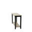 Console de salon moderne avec finition bicolore 1 pièce Console sous-table avec rangement en bois d'hévéa et placage de noyer