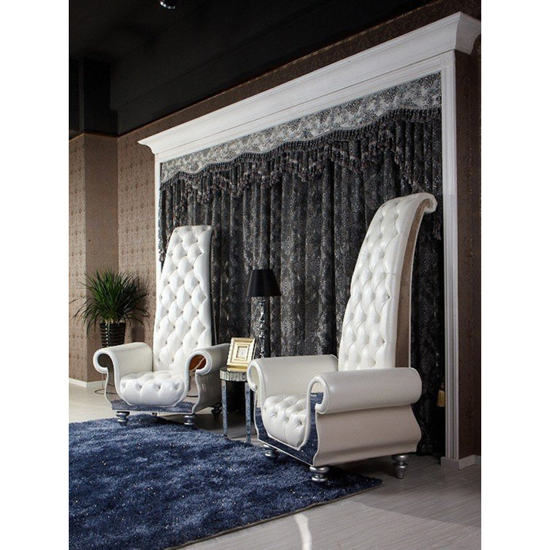 Kyrie Genuine Leather Club Chair, 72"H x 43"W x 42"D