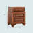 Charming Oak Nightstand With Curved Fronts