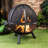 Deko Living 34 Inch Diameter Outdoor Steel Wood Burning Sphere Fire Pit with Screen Lid and Poker