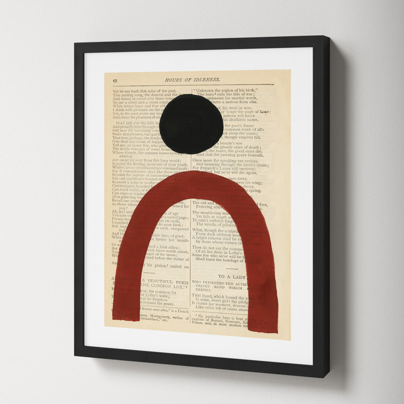 Modern Prose VI by W. Stramel, Black Framed Paper, 21.38" H x 17.38" W x 0.88" D