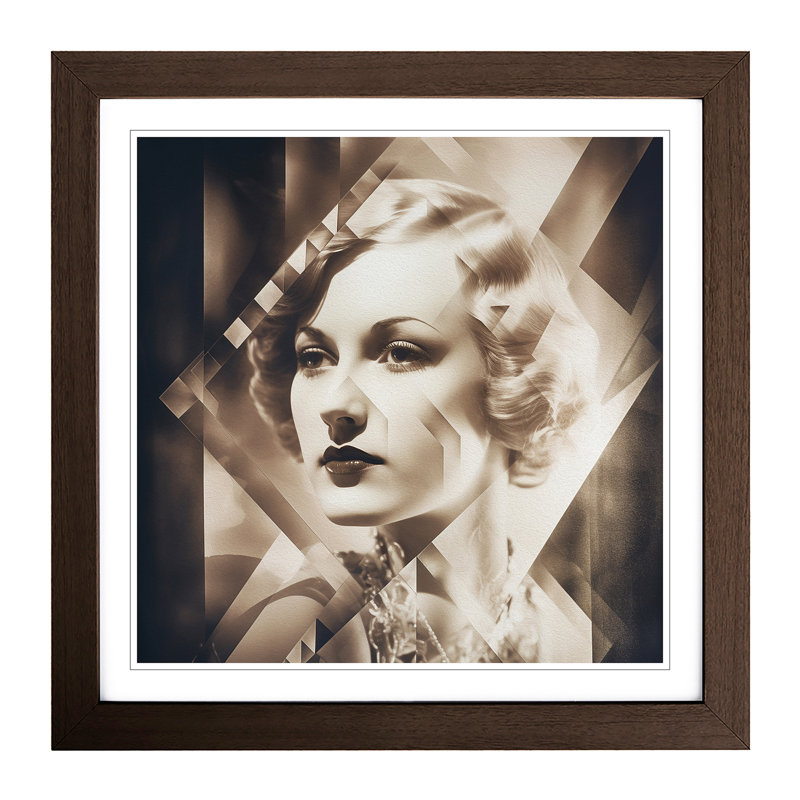 Single Picture Frame Print on Wood, Walnut