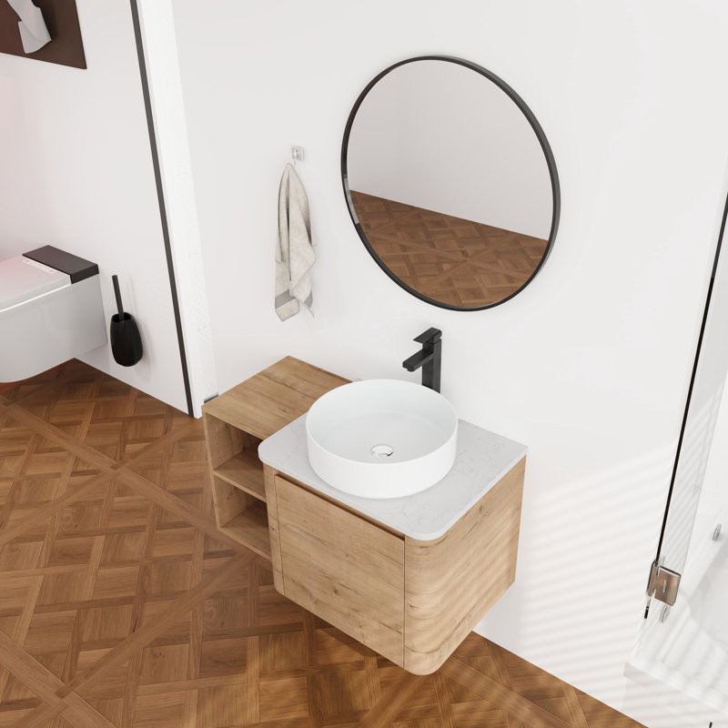 Meuble-lavabo flottant simple 36 po avec comptoir en quartz 36 po, 36"