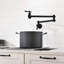 Robinet remplisseur de pot mural avec bras articulés doubles noir mat-117581014