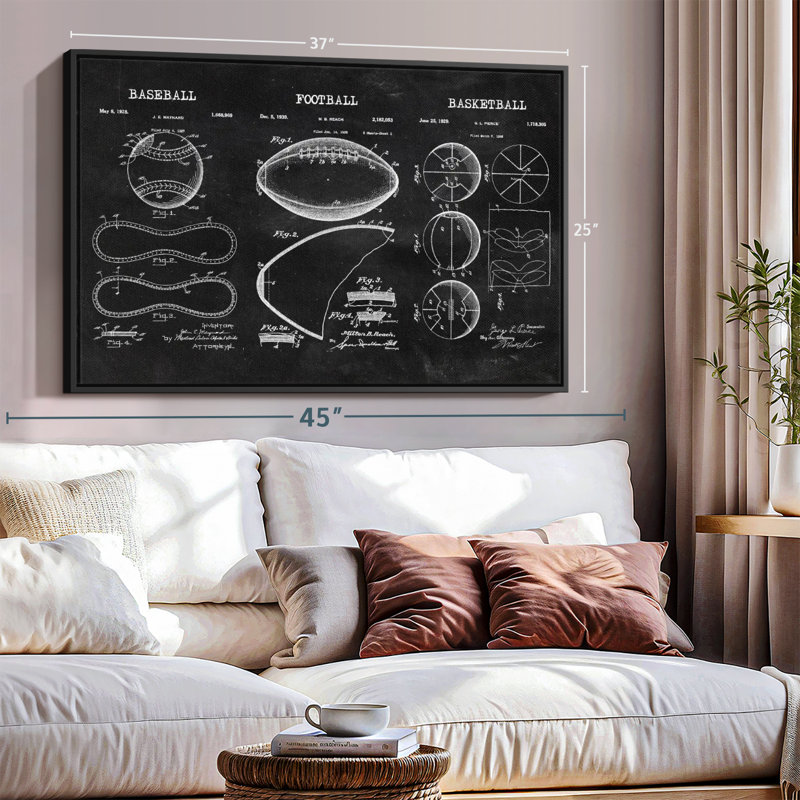Balls Compilation BW, brevet sur toile, H 25 po x l 37 po