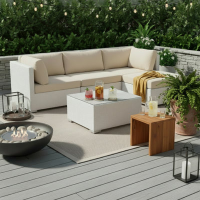 Rocksprings 5 Piece Sectional Seating Group with Cushions by Hokku Designs