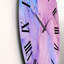 Horloge murale moderne avec encre translucide rouge et bleue Art V-1545629037