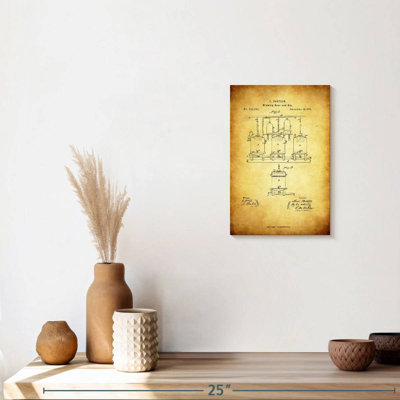 «Brewing Beer and Ale Brevet» sur impression sur toile