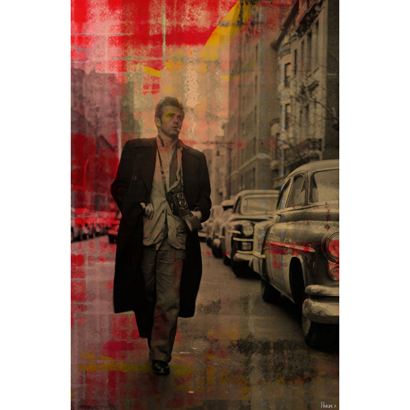 «James Dean - 2324» par Parvez Taj, reproduction d'art sur toile tendue, H 45 po x l 30 po