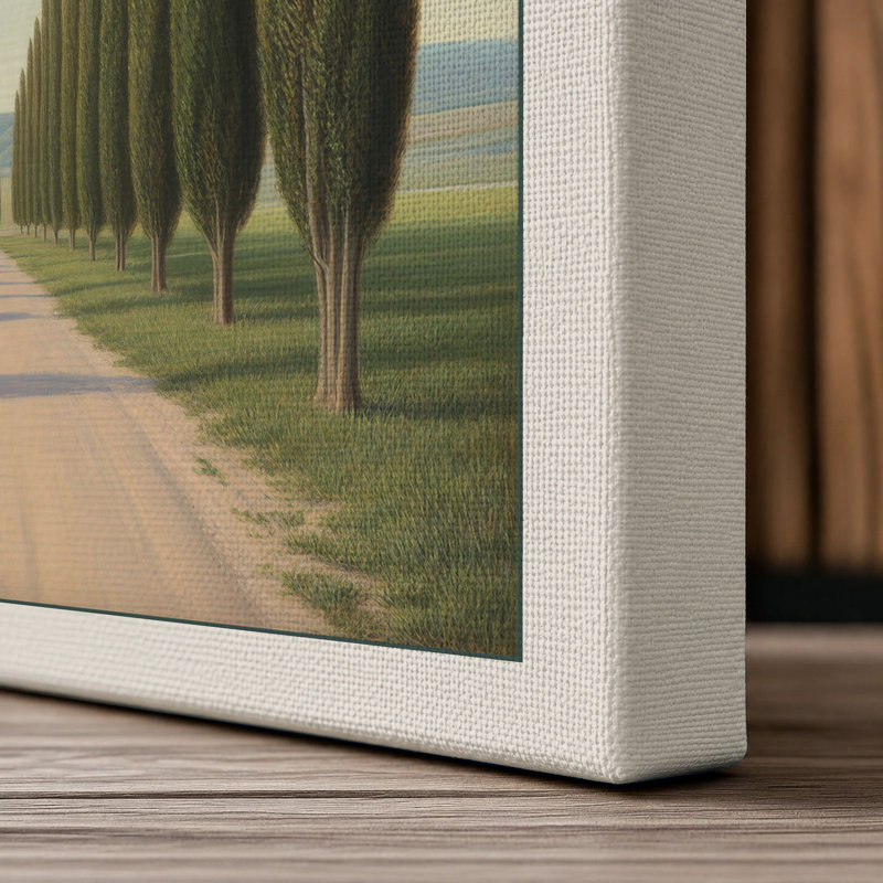 Cypress Road Minimalist - Wrapped Canvas, Cream Border, 24x16 - 61.0 x 40.6 cm