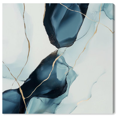 «Cerulean Flow III», reproduction d'art numérique sur toile par 