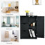 Armoire de rangement latérale avec 3 tiroirs et 1 armoire de rangement Rosalva-1092943497