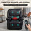 Fauteuil inclinable massant et pivotant à 360 ° avec pivotement inclinable - 8 points vibrants + 5 modes + chaleur lombaire, deux porte-gobelets et poches de rangement, télécommande + repose-pieds inclinable à 150 °, capacité de 298 lb-1076807030