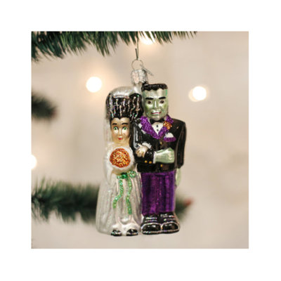 Ornement figurine suspendu frankenstein et mariée
