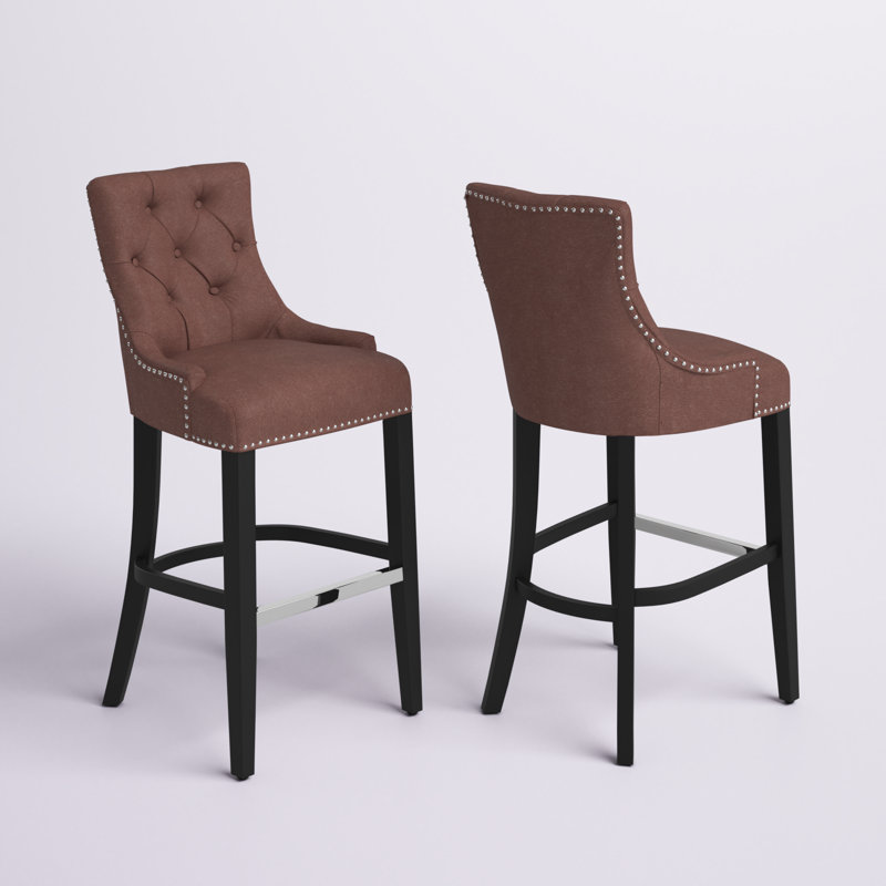 Tabouret Wren, Brun, Noir, Tabouret de comptoir (siège d’une hauteur de 24