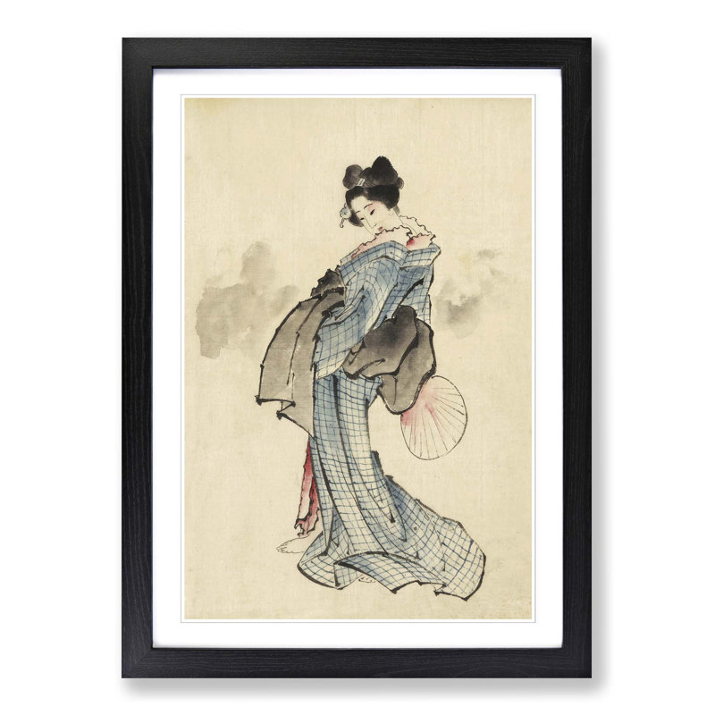 Katsushika Hokusai - Single Picture Frame Painting, Black