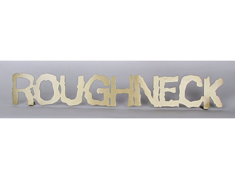 « roughneck », art textuel sur tablette, Tacheté doré métallique