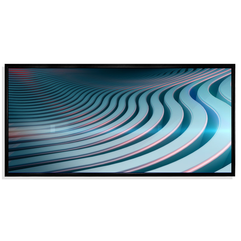 Vibrant Curve Design II - photographie sur toile, H 8 po x l 12 po x P 1 po, Cadre noir