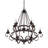 Noble 9-Light Rustic Black Chandelier