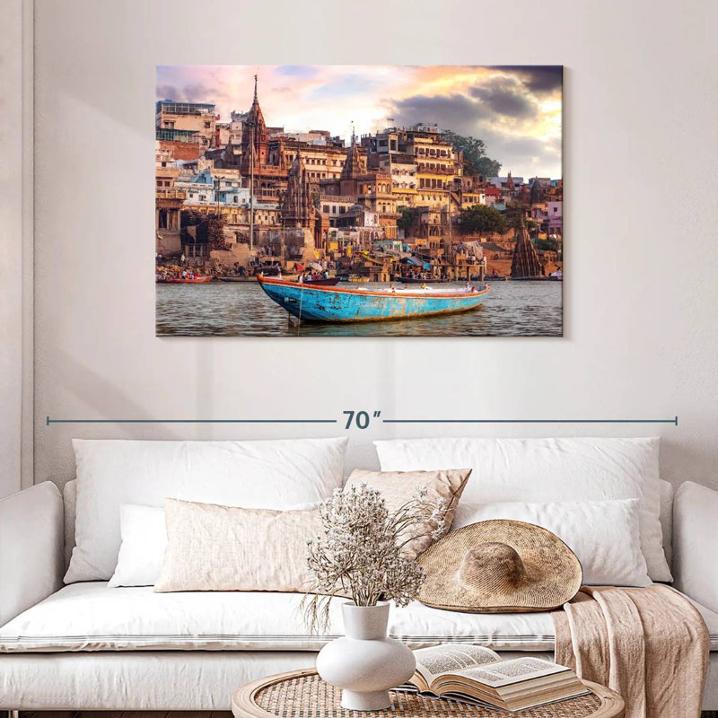 Lilie Scenic Manikarnika Ghat, H 30 po x l 45 po