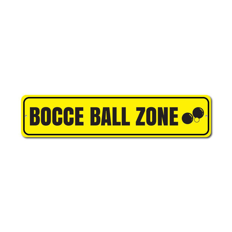 Plaque de bocce en aluminium sur mesure, H 4 po x l 18 po x P 0,04 po