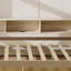 Lit plateforme double en bois avec tablettes de rangement, ports USB et bureau-2048301516-2048301519
