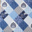 Ensemble de courtepointe 3 pièces pour très grand lit - Couvre-lit léger en microfibre et 2 taies décoratives, motif floral patchwork bleu, surdimensionné 98 x 106 pouces, couvre-lit toutes saisons-122724118-122724113