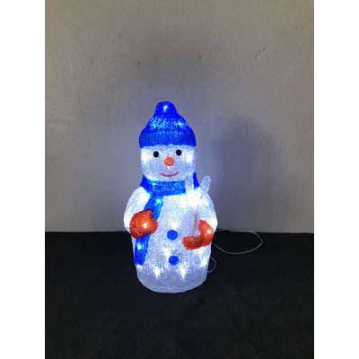 Lanternes de piles bonhomme de neige 40