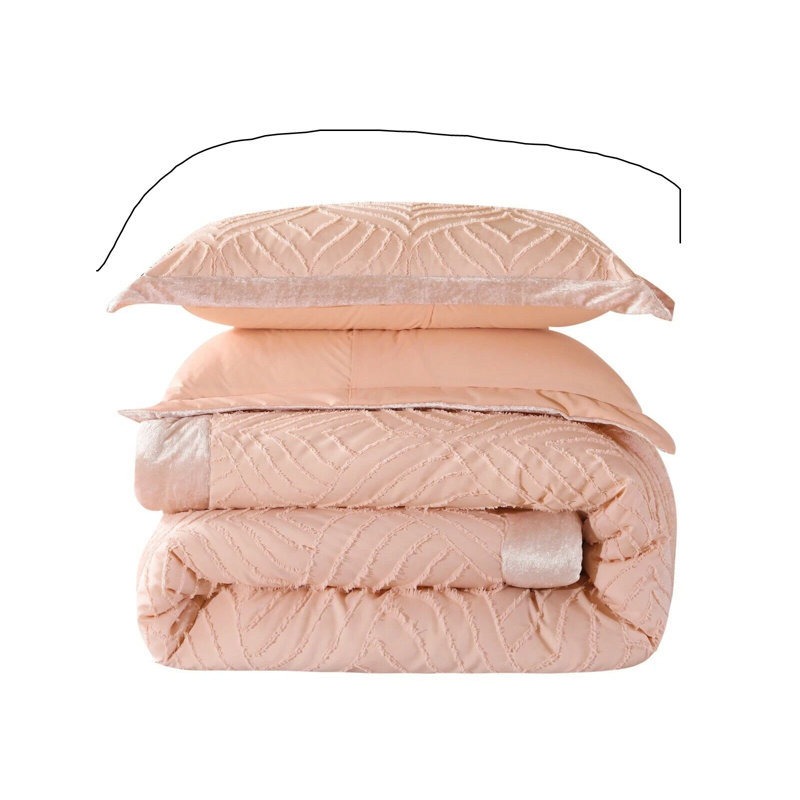 Microfiber Bedspread with Pillow Shams Included, Double Bedspread + 2 Standard Shams, Pink