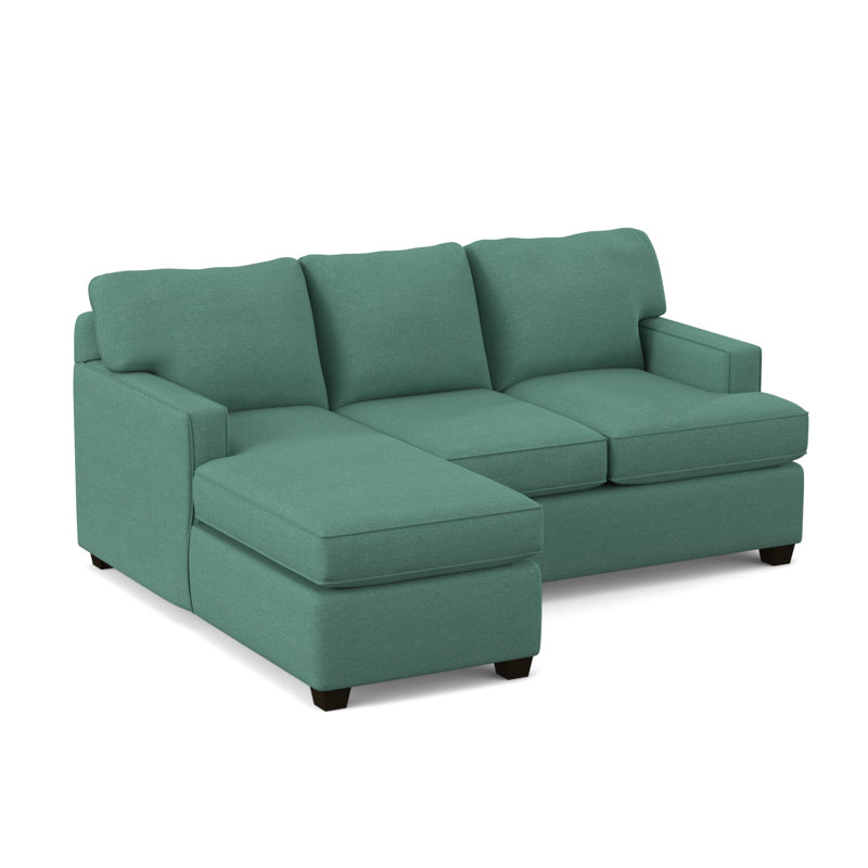 80.5" Wide Reversible Modular Sofa & Chaise with Ottoman, Antic Lagoon, Innerspring