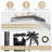 10 pi. L 10 pi. D Pavillon de jardin en acier avec filet (installation rapide)-61292555