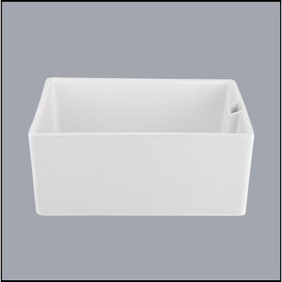 Évier de cuisine en céramique à simple cuve 23,6 "L x 18" l 23,6 "