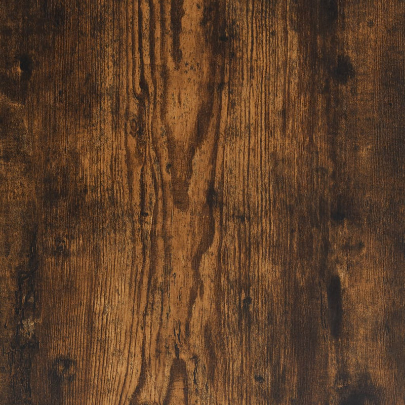 140cm W Rectangle Computer Desk with and Cabinet, Smoked Oak