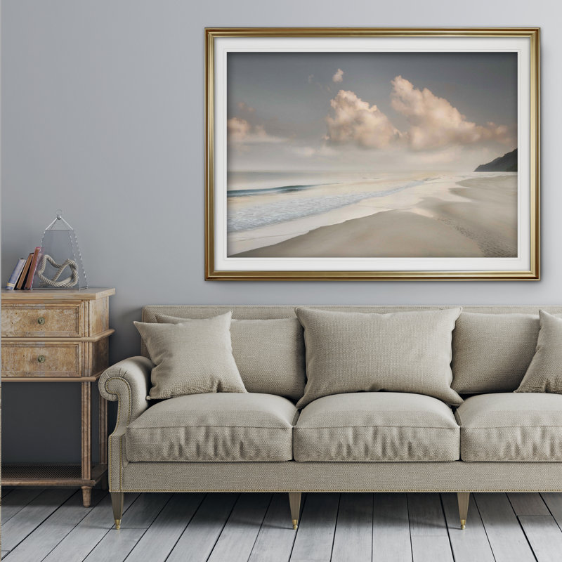 «Brighton Shore», reproduction de photo, H 28 po x l 38 po x P 1,5 po, Cadre doré