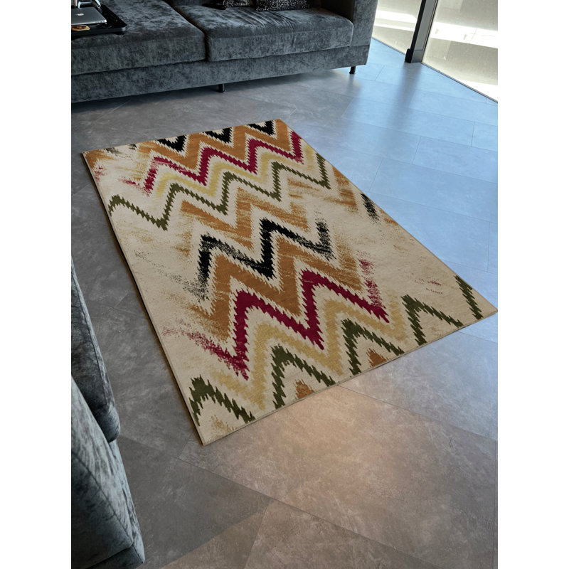 Tapis rectangulaire Bilicki, Rectangle 2 pi 8 po x 5 pi