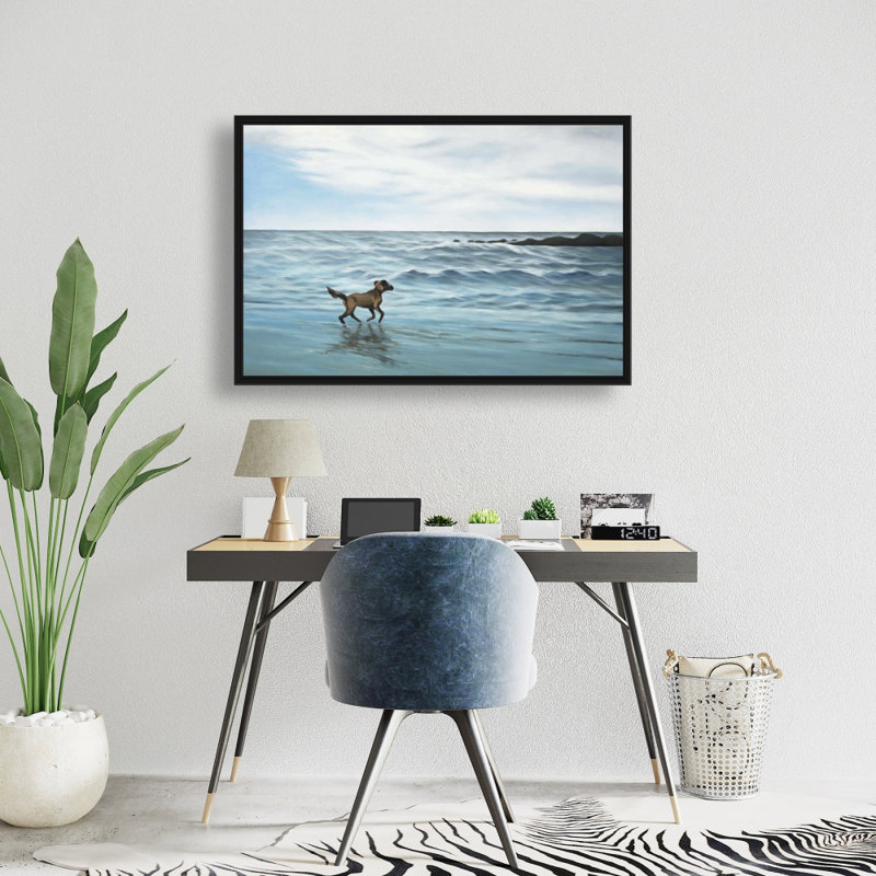 " Dog On The Beach ", 36" H x 24" W