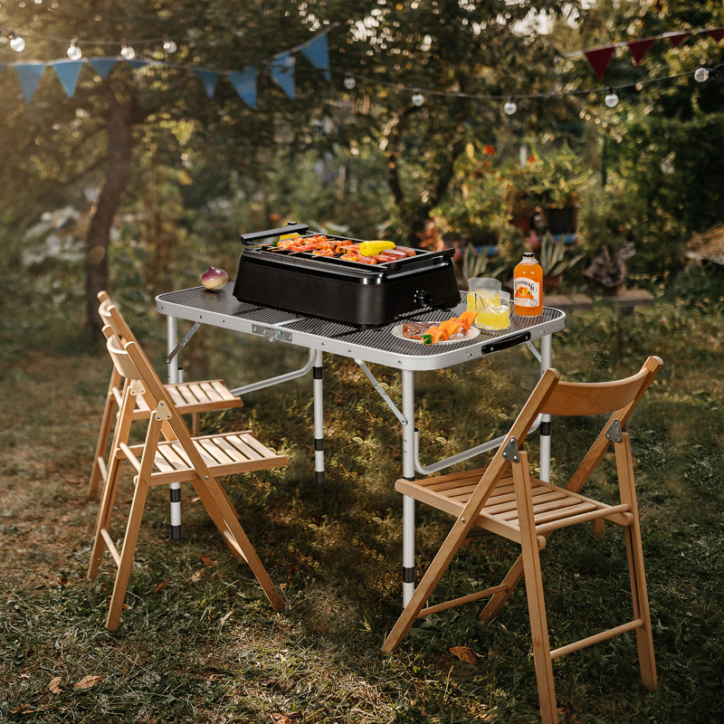 Medrick 90cm Rectangular Adjustable Folding Table