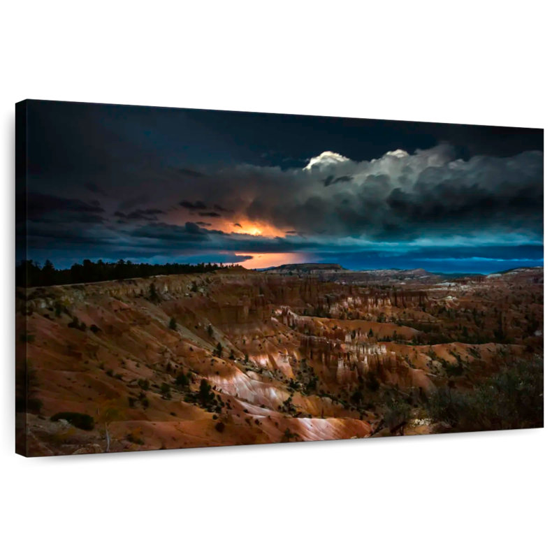 Alvord orage au-dessus de Bryce Canyon, H 8 po x l 12 po