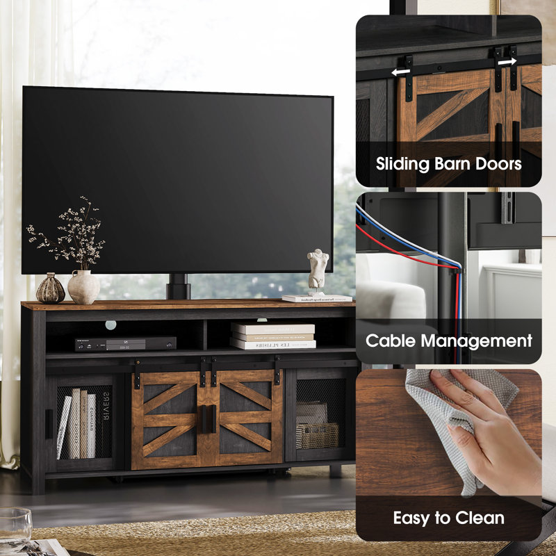 Retro Style Tv Mount And Cabinet Two-in-one