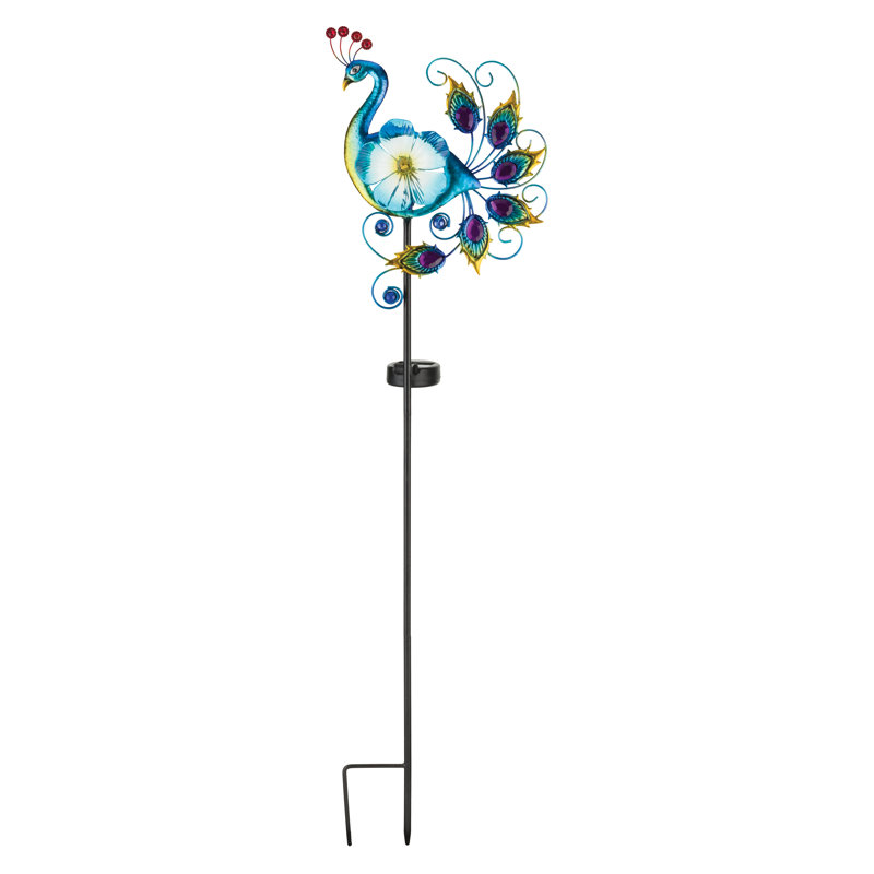 Piquet solaire bleu paon