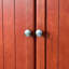 Armoire de rangement autoportante 72,4 po, 8 portes, 4 tablettes. Cerise. Pour la maison., Avec charnières et portes d'armoire d'aspect classique en cerisier, pour diverses pièces. Poignée lisse et rétro