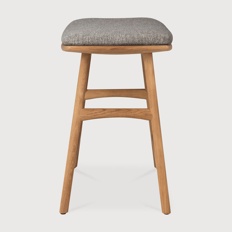 Osso Outdoor Teak Bar Stool, Mocha