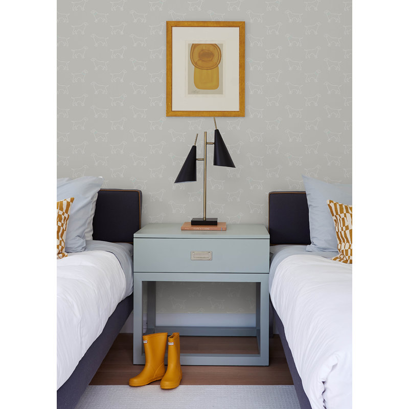 Rouleau de papier peint L 33 pi x l 20,5 po Tynemouth, gris